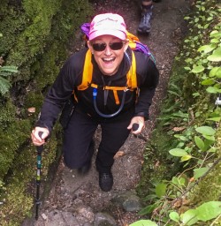 Guest walking the Mt Crichton Loop Track, Otago New Zealand