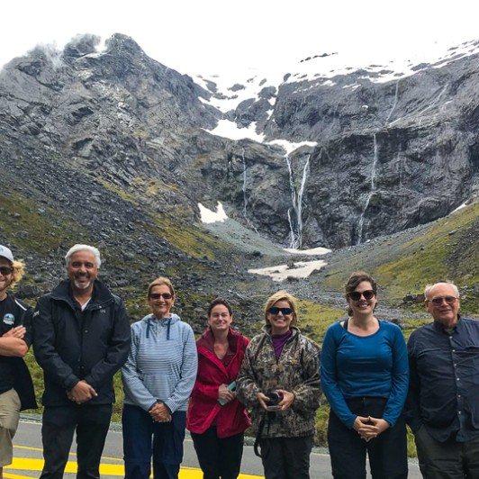 Guests at Homer Tunnel Milford Sound