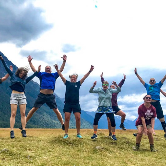 Jumping in Eglinton Valley