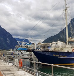 Milford mariner boat at Milford Sound, Fiordland New Zealand
