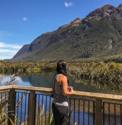 Mirror Lakes at Fiordland, New Zealand