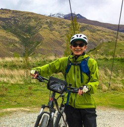 Pedaling through Arrowtown countryside
