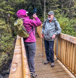 Picture on the bridge at at Arthurs Pass National Park, Canterbury New Zealand