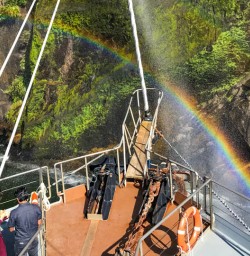 Rainbow in Milford Sound