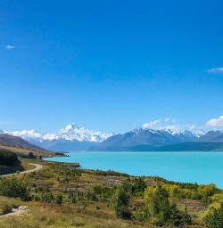 Shores of Lake Pukaki and Mount Cook