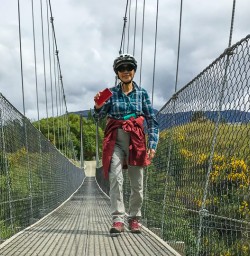 Swing bridge on Arrow river trail