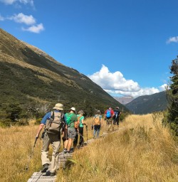 Walking at Arthurs Pass National Park, Canterbury New Zealand