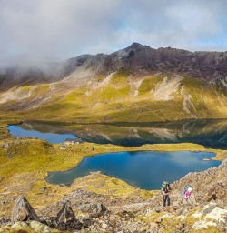 Angelus lake at Nelson Lakes National Park river, Tasman New Zealand