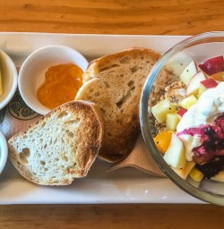 Breakfast at Lochmara Bay lodge, Marlborough New Zealand
