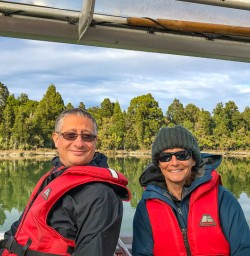 Couple boating from Martins Bay