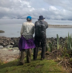 Couple at Martins Bay, Fiordland New Zealand