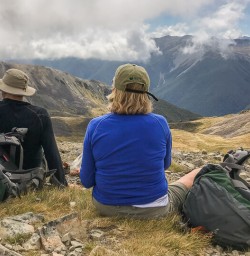 Couple at Nelson Lakes National Park, Tasman New Zealand