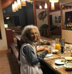 Dinner at Martins Bay Lodge, Fiordland New Zealand