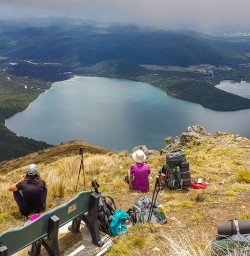 Group above Lake Rotoiti, Tasman New Zealand