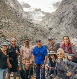 Group at Fox Glacier, West Coast New Zealand
