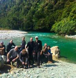 Dave and the 'heritagers' getting away from it all. Hidden Falls Creek
