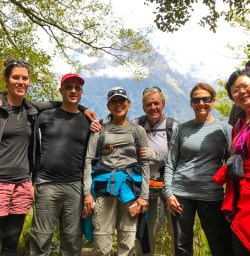 Group hike Hollyford track