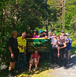 Cheers! A well earned toast at the end of the Hollyford Track.