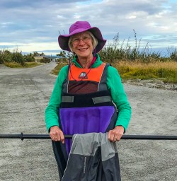 Guest paddling at Okarito