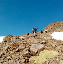 Hiking out Angelus circuit