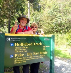 nz trails group at hollyford track