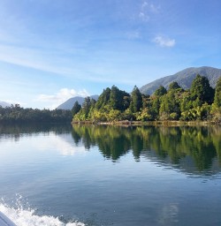 Jetboat on Lake McKerrow