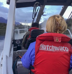 Jetboat on Lake Mckerrow, Fiordland New Zealand