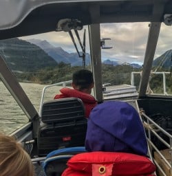 Jetboat on Lake Mckerrow, Fiordland New Zealand