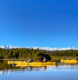 Kayaking at the foot of the Southern Alps