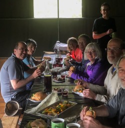 Lunch at Martins Bay, Fiordland New Zealand