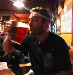 Looks like it was thirsty work! At the Punakaiki Tavern.