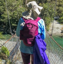 Passing Hollyford Track river, Fiordland National Park Southland New Zealand