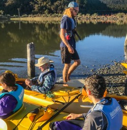 Ready to Kayak at Okarito Lagoon, West Coast New Zealand
