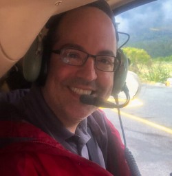 Selfie in the Helicopter at Milford Sound, Fiordland New Zealand