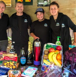 Snack at Hollyford Track, Fiordland New Zealand