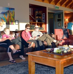 relaxing in martins bay lodge