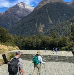 Walking along the Hollyford river, Fiordland New Zealand