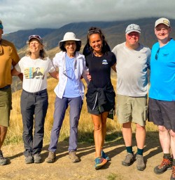10. Guide and guests at the top of Rocky Mountain Trail