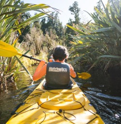 10. Kayaking through bush Makarora