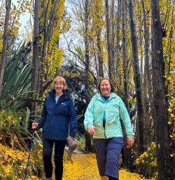 Exploring the Rocky mountain track in autumn