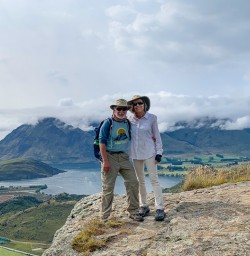 Couple at summit of Rocky Mountain