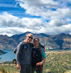 Couple hiking Lake Wanaka