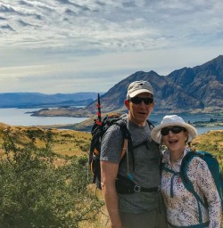 Couple hiking Rocky Mountain