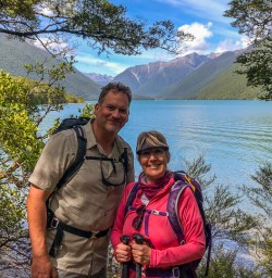Couple at Lake Rotoiti, Tasman New Zealand