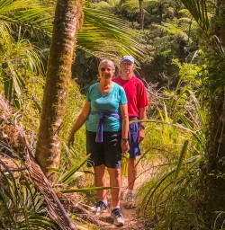 Couple at Porarari river, Paparoa National Park West Coast New Zealand