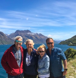 Driving along Lake Wakatipu