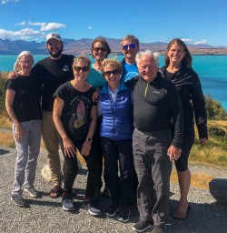 Group at Lake Pukaki, Canterbury New Zealand