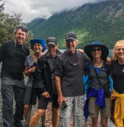 Group at Lake Rotoiti Pebbel Beach, Tasman New Zealand