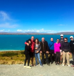 Our walkers at Lake Pukaki viewing spot