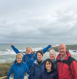 Group at Punakaiki Pancake Rocks and Blowholes, Porarari National Park West Coast New Zealand